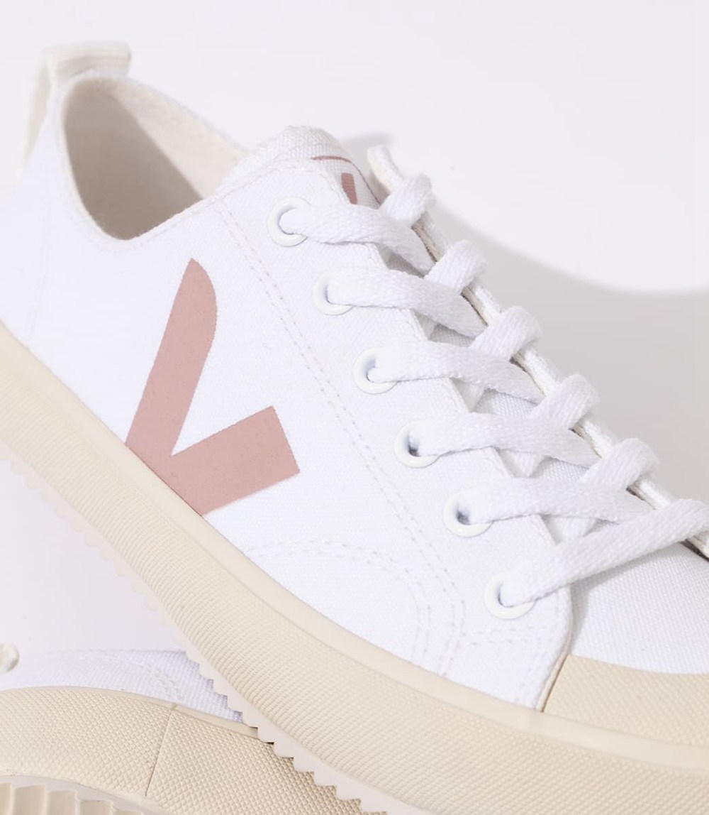 Veja Sneakers Womens - Nova Canvas - White/Pink - 0573CJESK